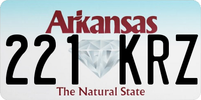 AR license plate 221KRZ