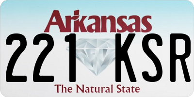 AR license plate 221KSR