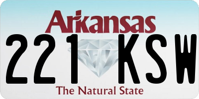 AR license plate 221KSW