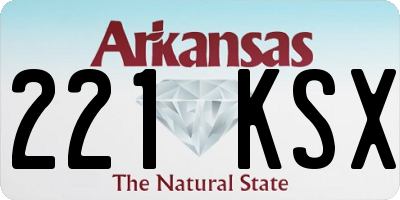AR license plate 221KSX