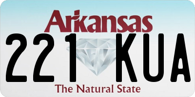 AR license plate 221KUA
