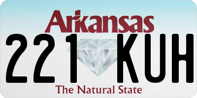 AR license plate 221KUH