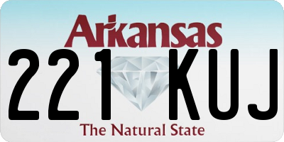 AR license plate 221KUJ