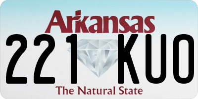 AR license plate 221KUO