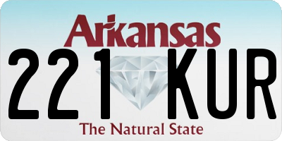 AR license plate 221KUR