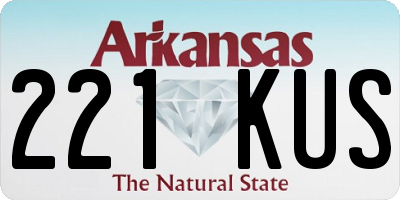 AR license plate 221KUS