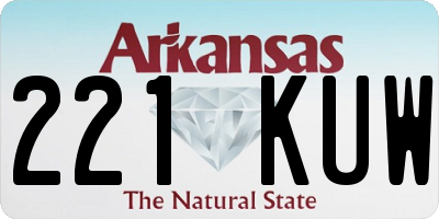 AR license plate 221KUW