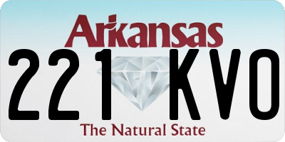 AR license plate 221KVO