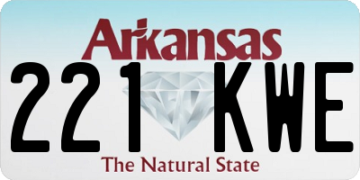 AR license plate 221KWE