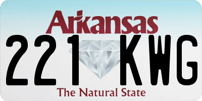 AR license plate 221KWG
