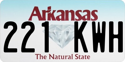 AR license plate 221KWH