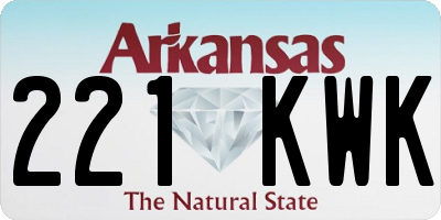 AR license plate 221KWK