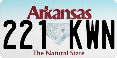 AR license plate 221KWN