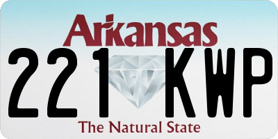 AR license plate 221KWP