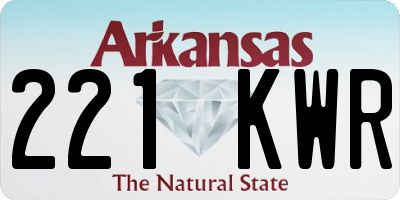 AR license plate 221KWR