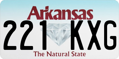 AR license plate 221KXG