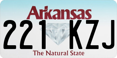 AR license plate 221KZJ