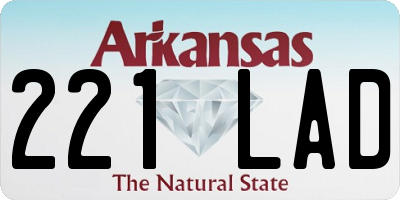 AR license plate 221LAD