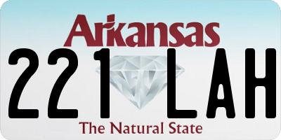 AR license plate 221LAH