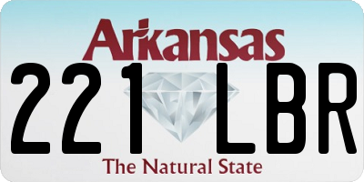 AR license plate 221LBR