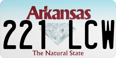 AR license plate 221LCW