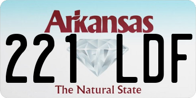 AR license plate 221LDF