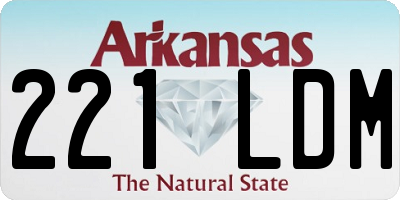 AR license plate 221LDM