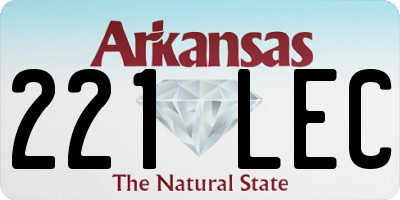 AR license plate 221LEC