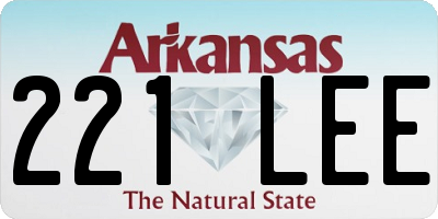 AR license plate 221LEE