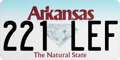AR license plate 221LEF