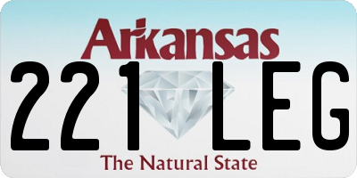 AR license plate 221LEG