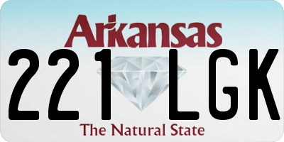 AR license plate 221LGK