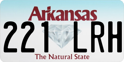 AR license plate 221LRH