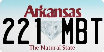 AR license plate 221MBT