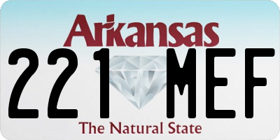 AR license plate 221MEF