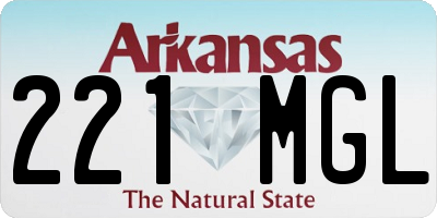 AR license plate 221MGL