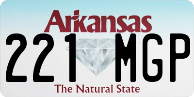 AR license plate 221MGP