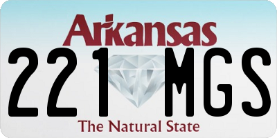 AR license plate 221MGS