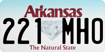 AR license plate 221MHO