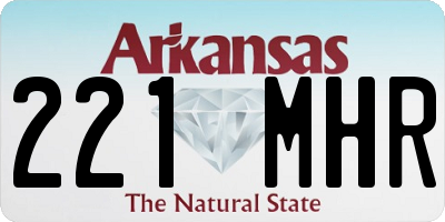 AR license plate 221MHR