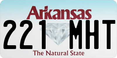 AR license plate 221MHT