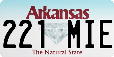 AR license plate 221MIE