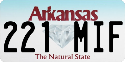 AR license plate 221MIF