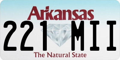 AR license plate 221MII