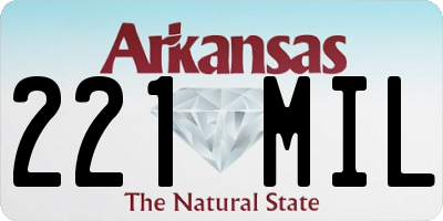 AR license plate 221MIL
