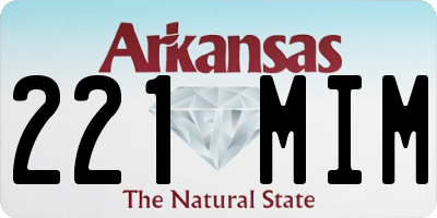 AR license plate 221MIM