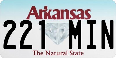 AR license plate 221MIN