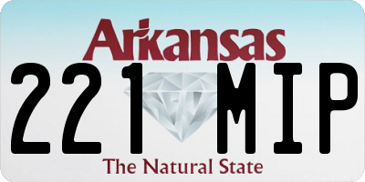 AR license plate 221MIP