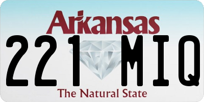 AR license plate 221MIQ