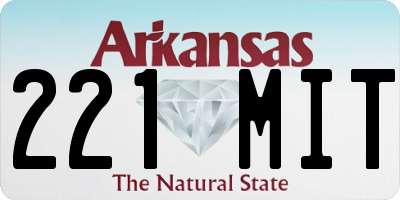 AR license plate 221MIT